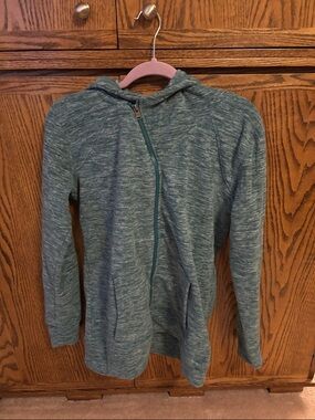 Roxy Heathered Teal Zip Hoodie